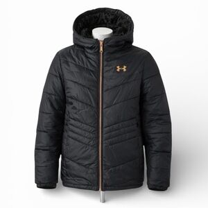 Under Armour Kids Black and Gold Puffer Coat